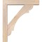 Ekena Millwork Olympic Block Smooth Bracket w/ Offset Brace, Douglas Fir, 5 1/2"W x 28"D x 32"H BKT0604X28X32OLY05SDF - alternate 4